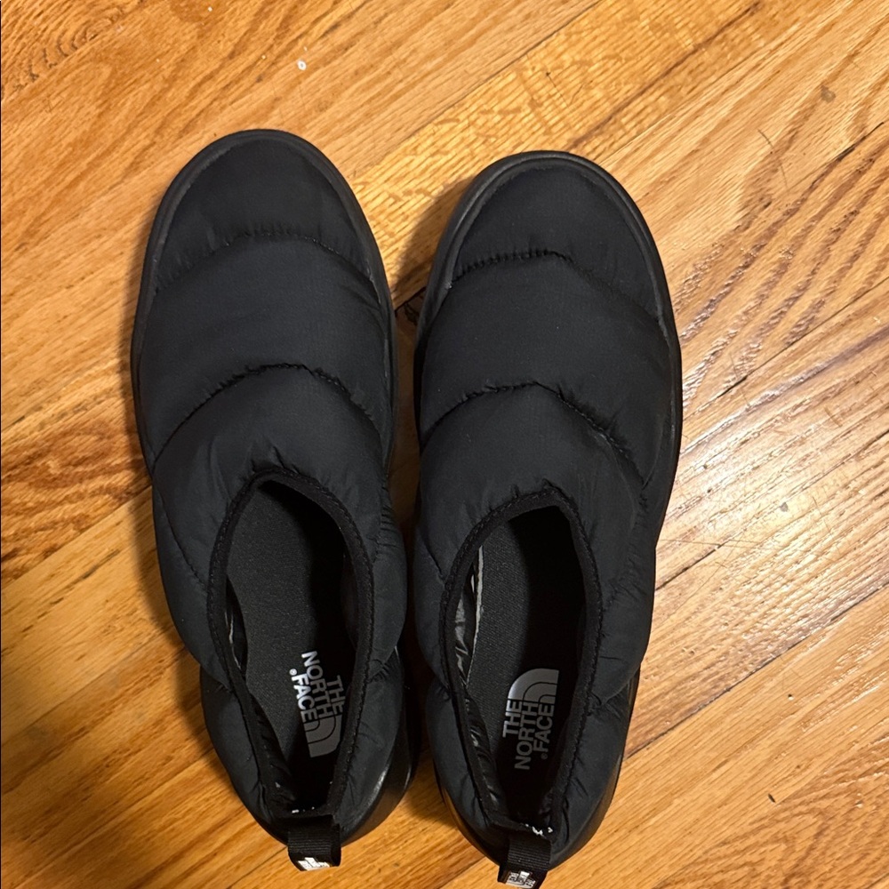 The North Face Black Quilted Slip-Ons